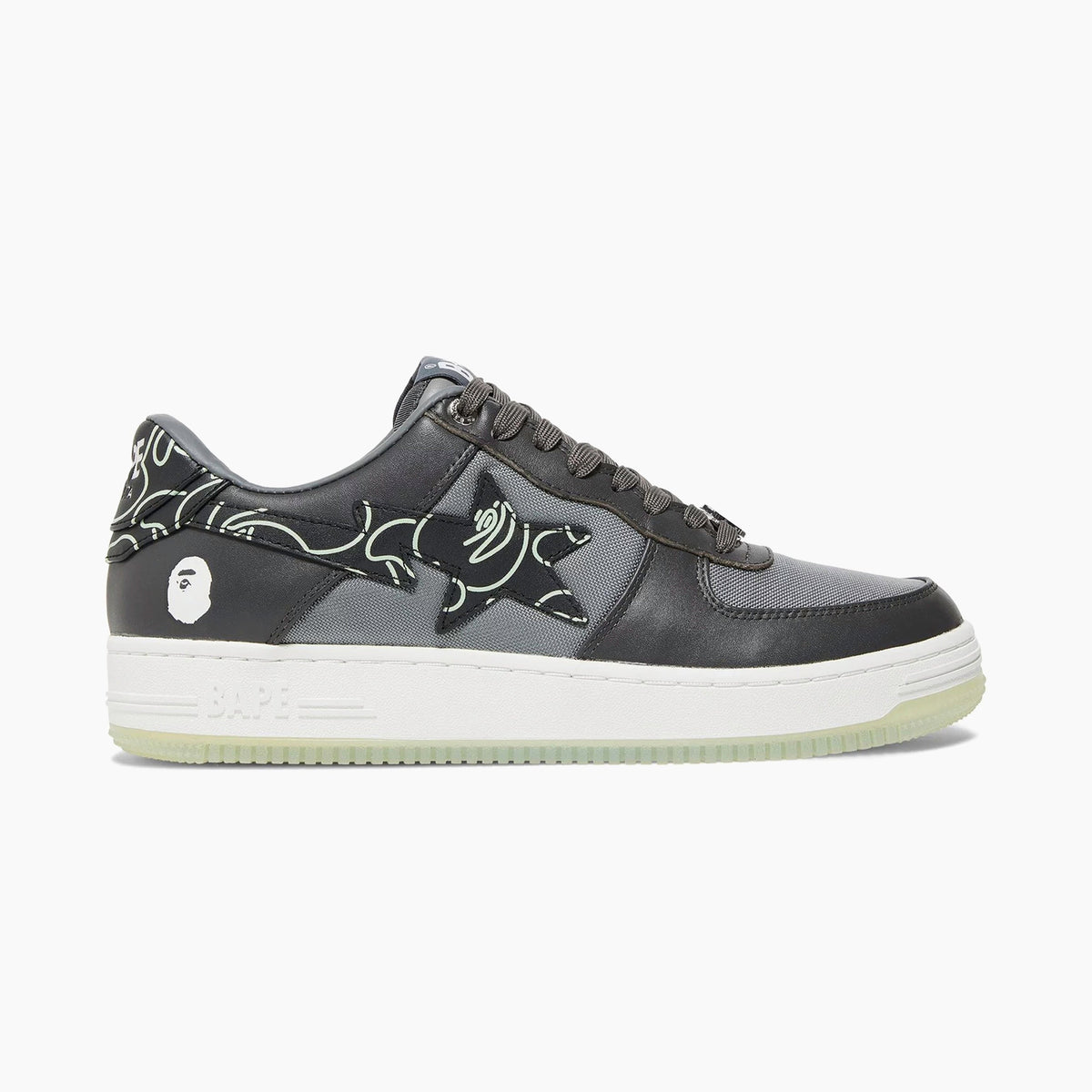 A Bathing Ape Bape Sta Text Code Camo Charcoal