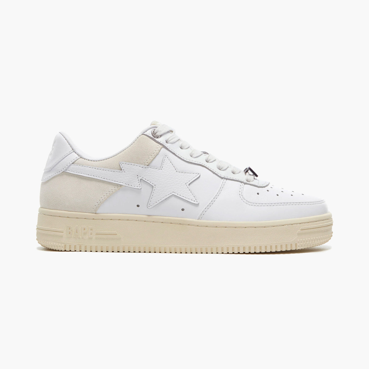 A Bathing Ape Bapesta Suede Heel White 2021