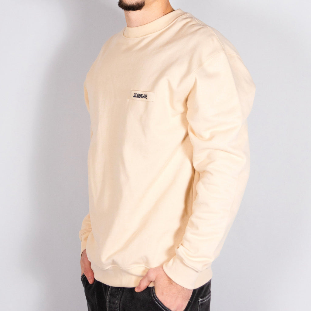 Jacquemus Pull Le Sweatshirt Gros Grain Beige