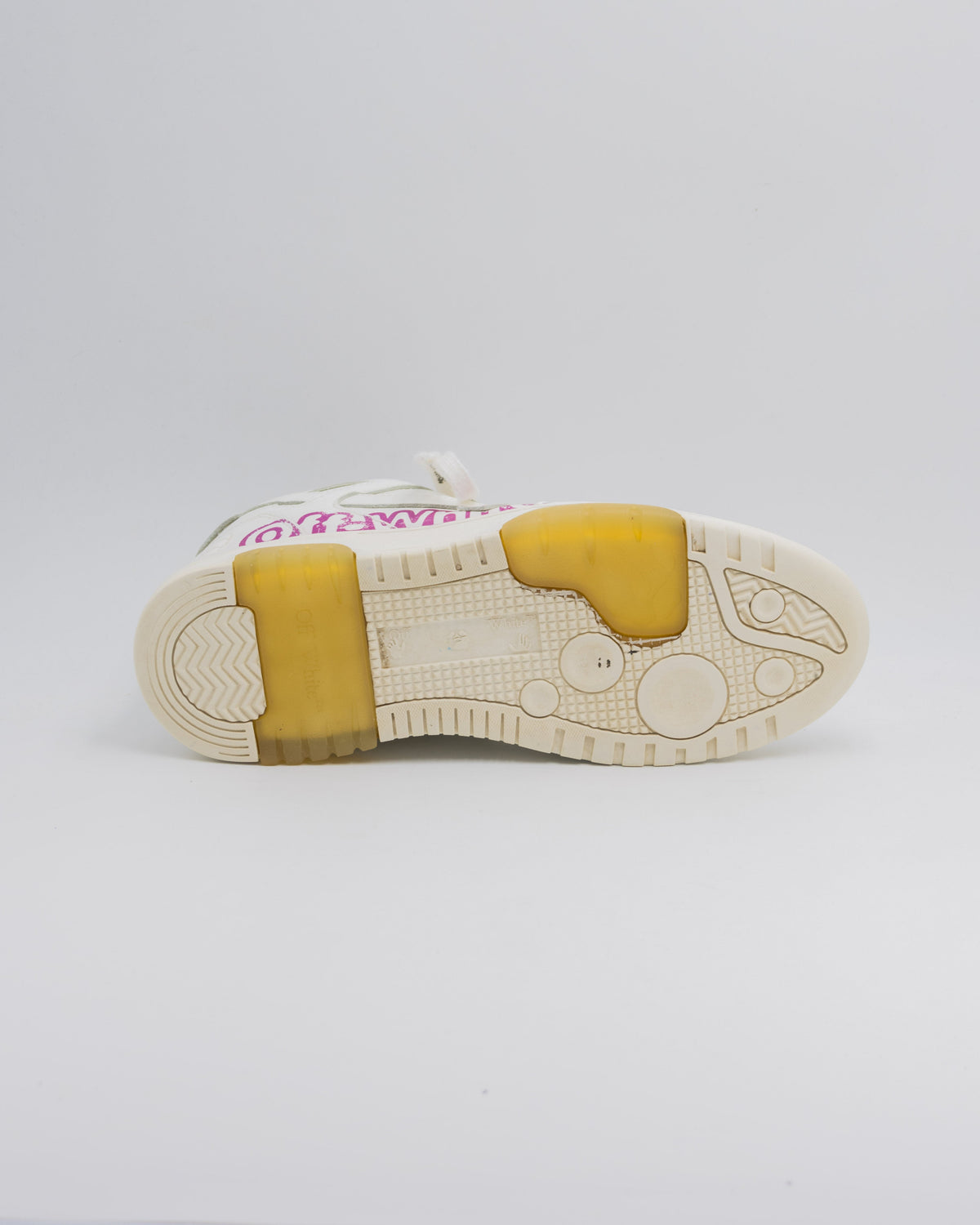 Off-White Out Of Office "Ooo" Logo White, Fuchsia Low Top Sneakers
