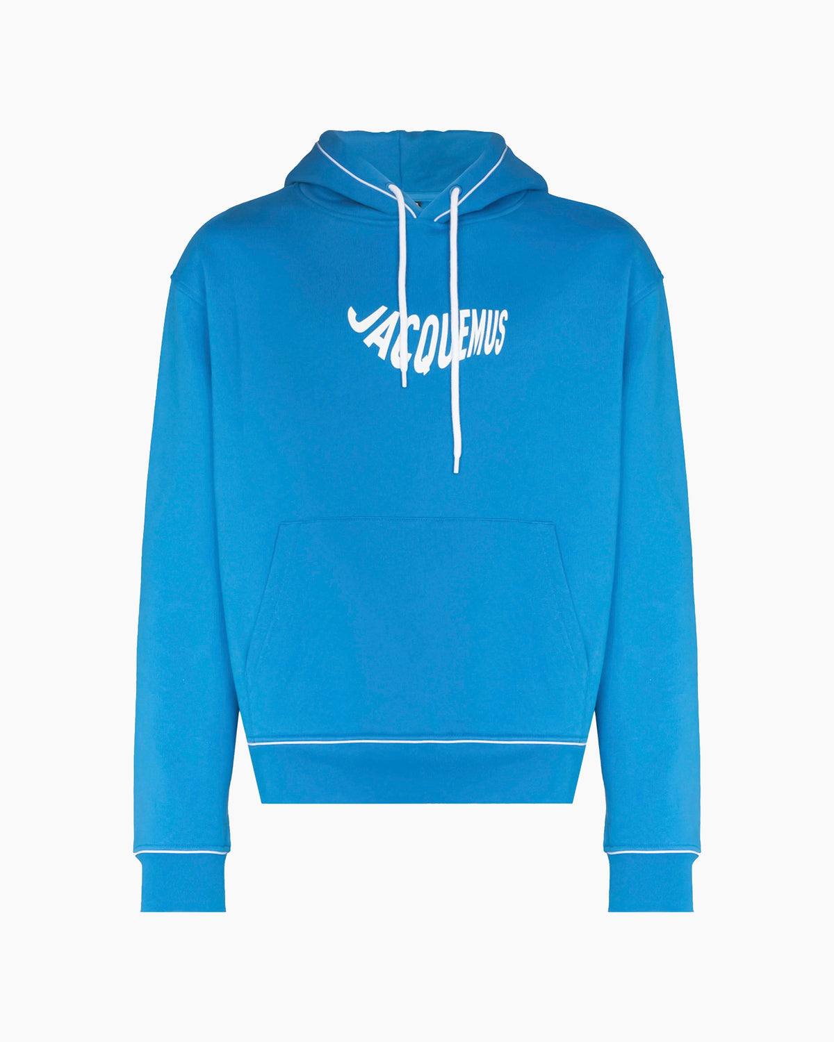 Jacquemus Hoodie - Le Sweatshirt Vague Print Wave Logo - Blue
