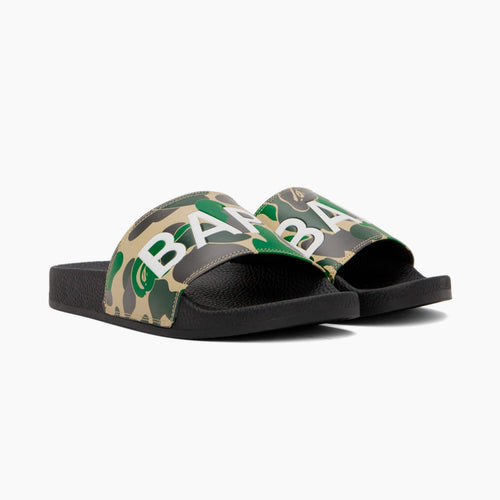 A Bathing Ape ABC Camo Slide Green
