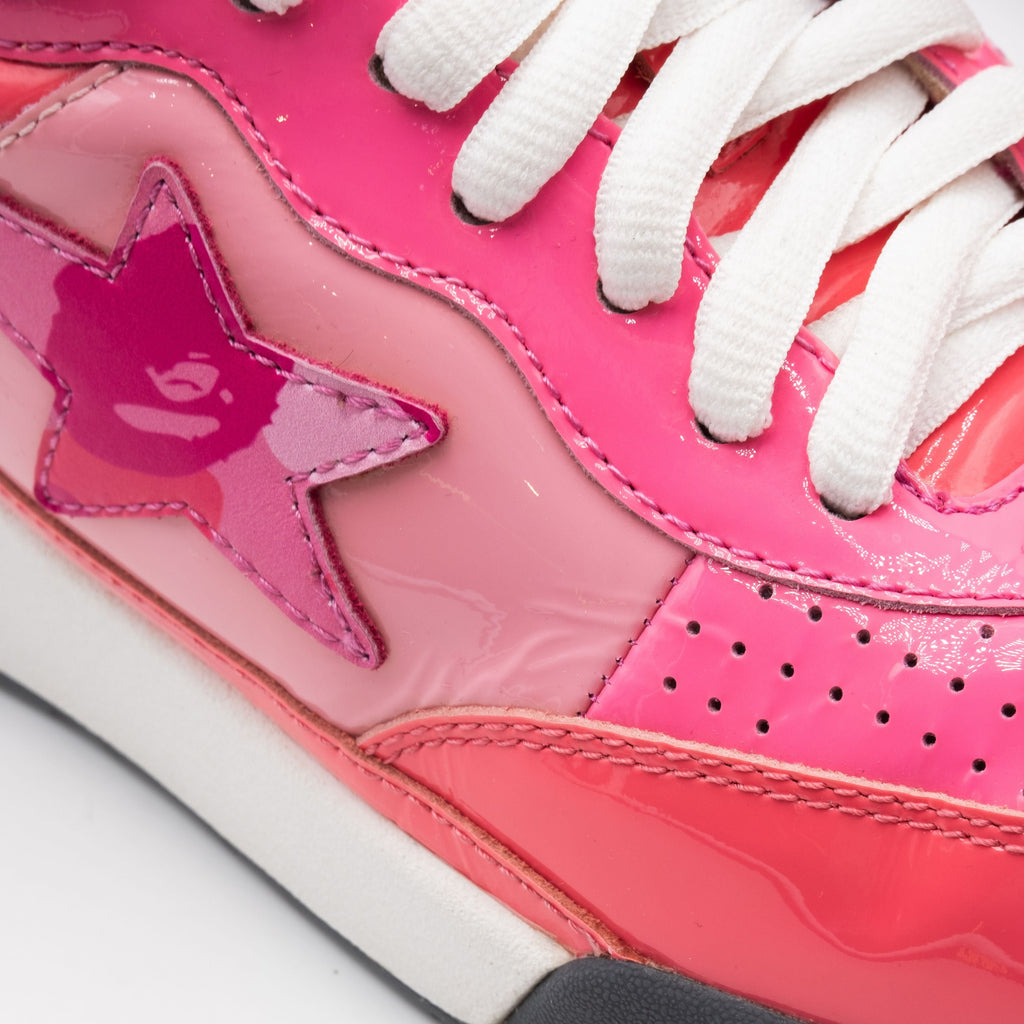 A Bathing Ape Bape Road Sta Patent Leather Pink