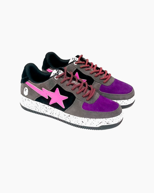 A Bathing Ape Bape Sta Black Grey Pink Suede