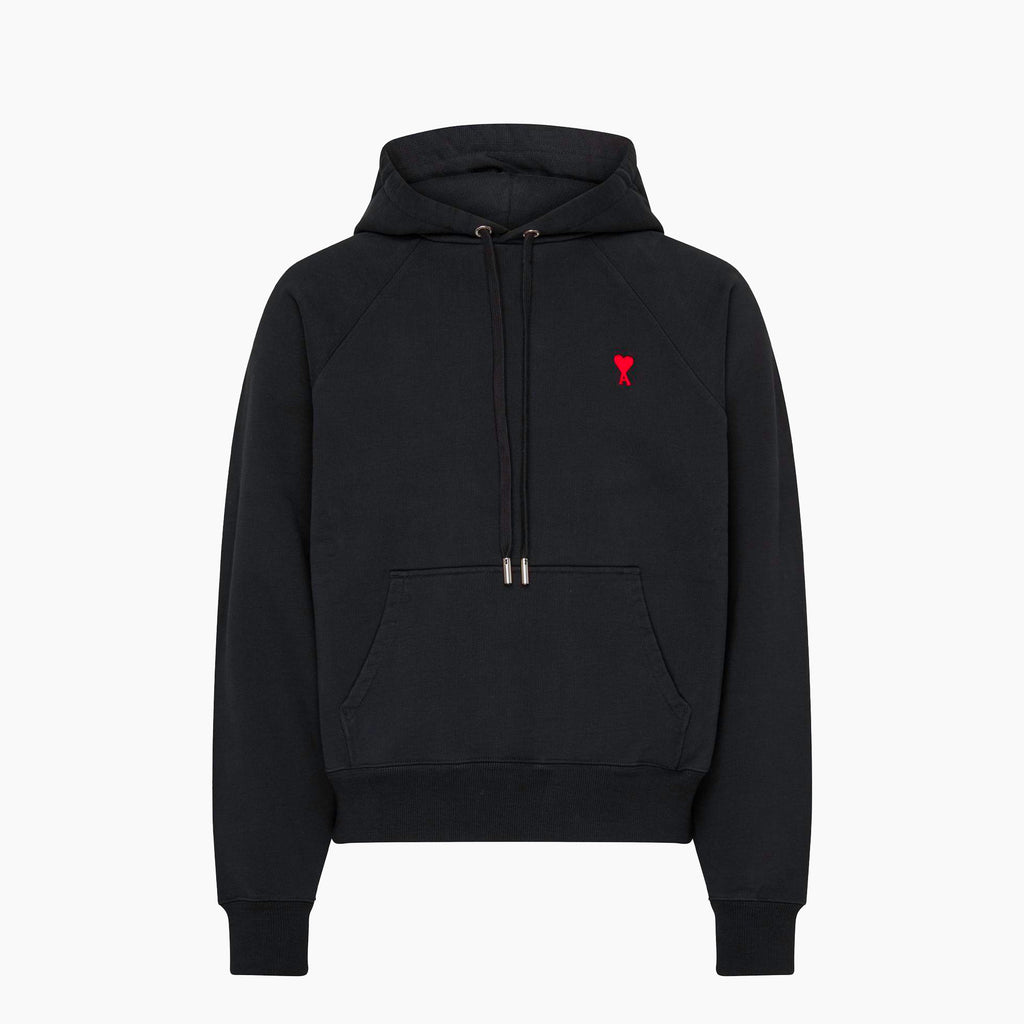 Ami Paris Hoodie Coeur Black