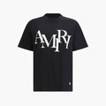 Amiri T-shirt Staggered Logo Noir