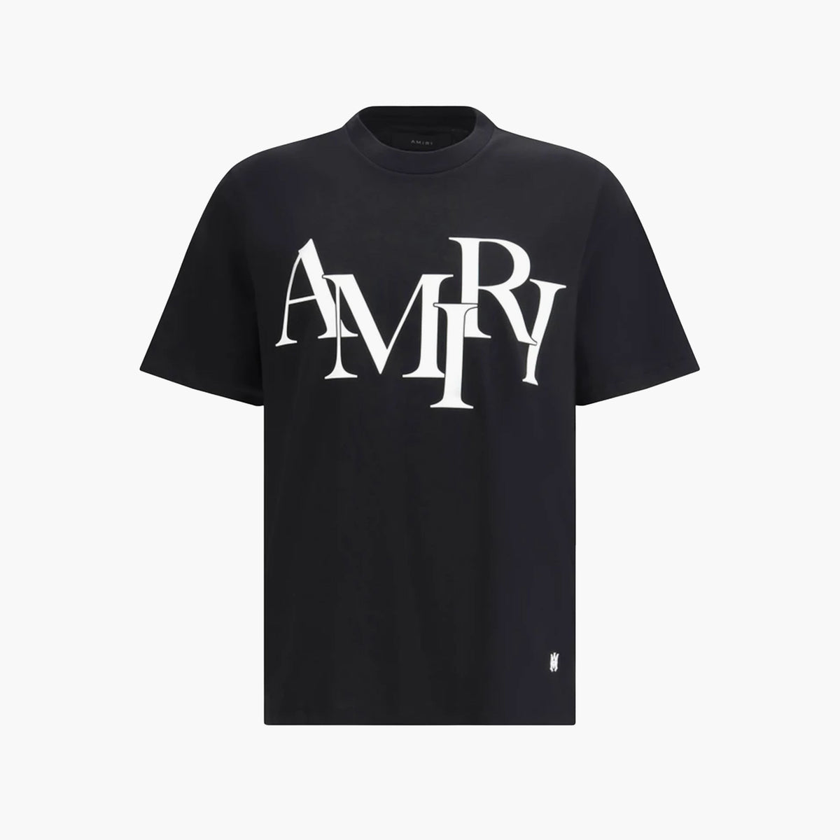 Amiri T-shirt Staggered Logo Noir