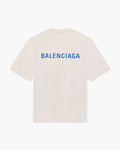 Balenciaga T-Shirt Back Logo Crème