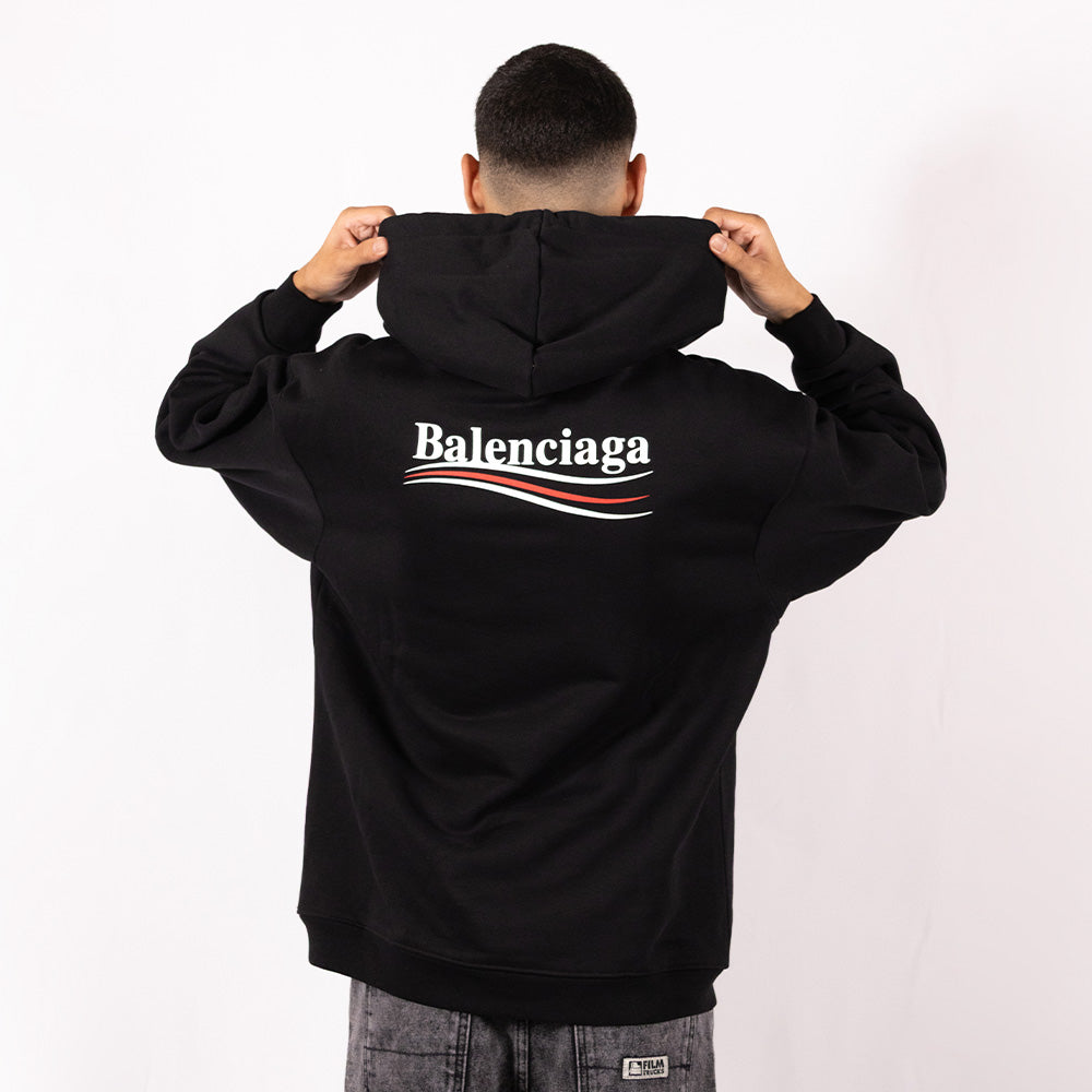Balenciaga Hoodie Political Campaign Noir