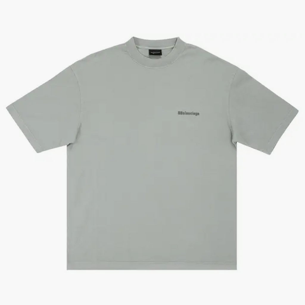 Balenciaga Small Logo Tee Grey