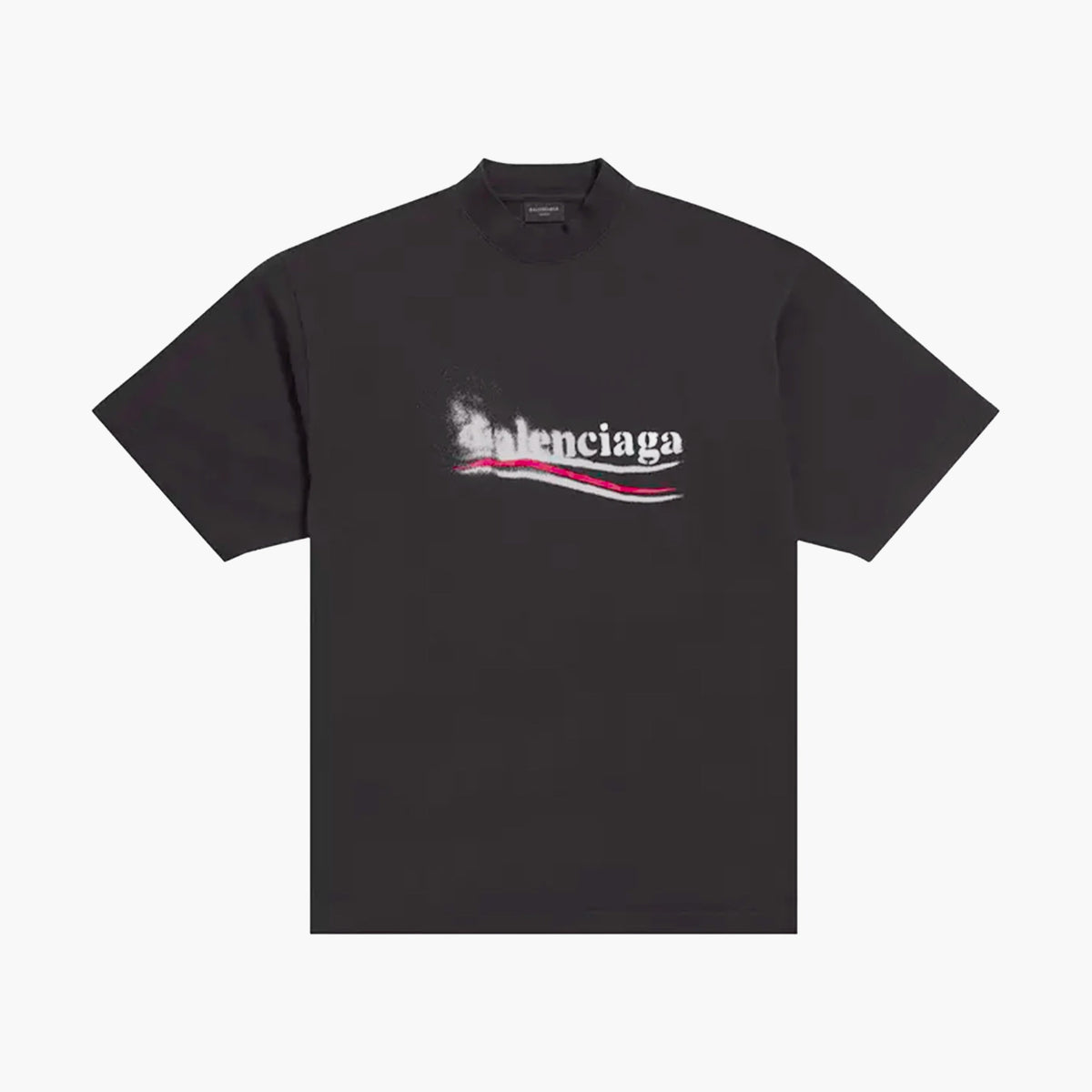Balenciaga T-Shirt Political Campaign Pochoir Noir