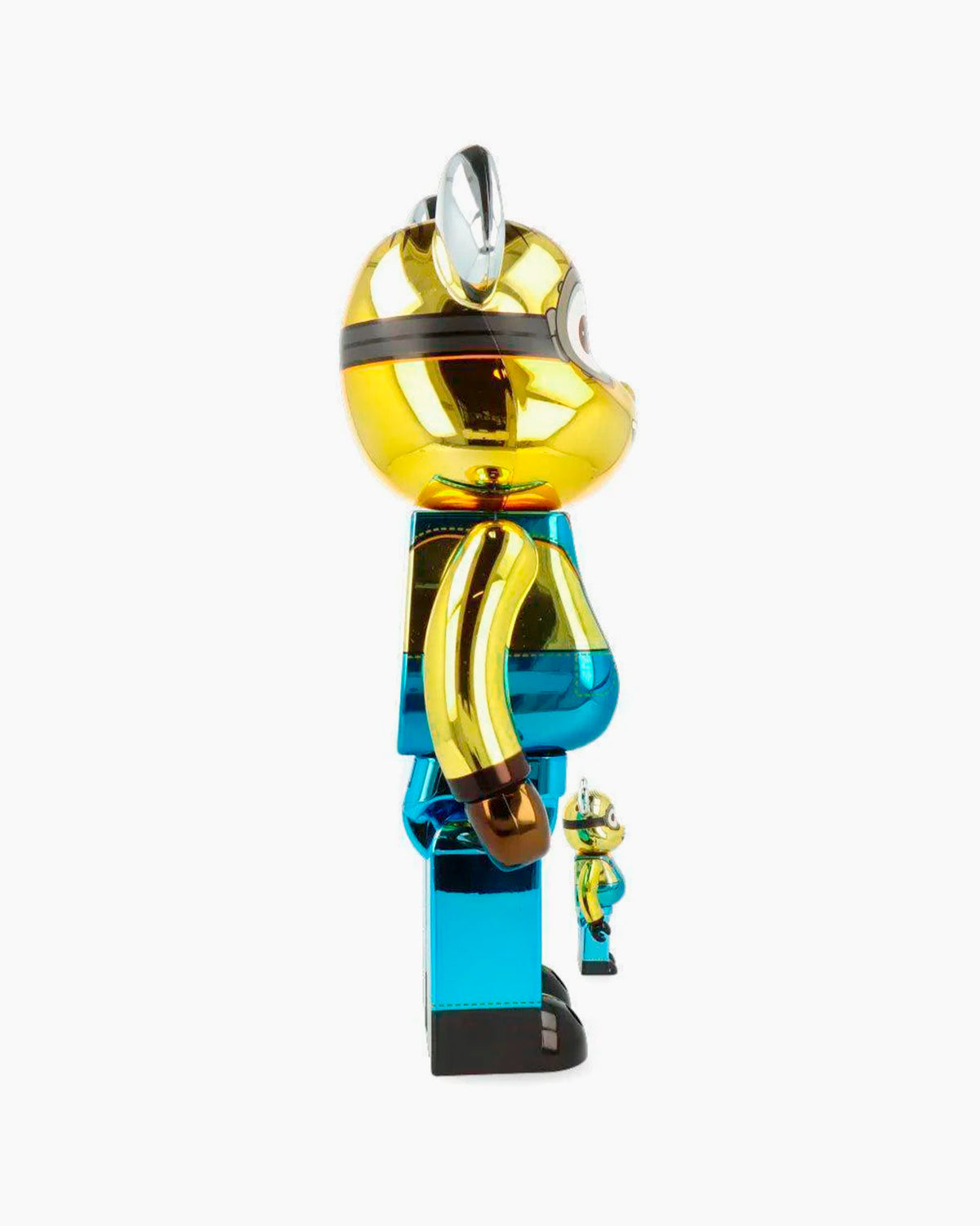 Bearbrick Dave Minion Chroom 400% + 100%
