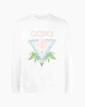 Casablanca Sweatshirt Memphis Icon Crewneck Blanc