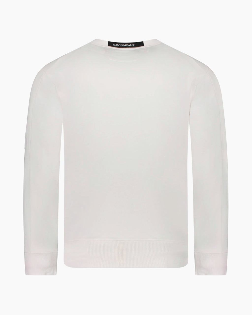 CP Company Crewneck - Diagonal Raised Fleece - Blanc