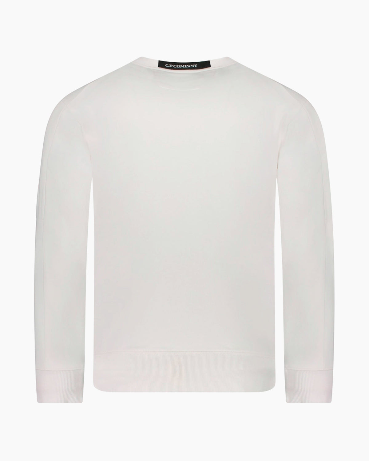 CP Company Crewneck - Diagonal Raised Fleece - Blanc