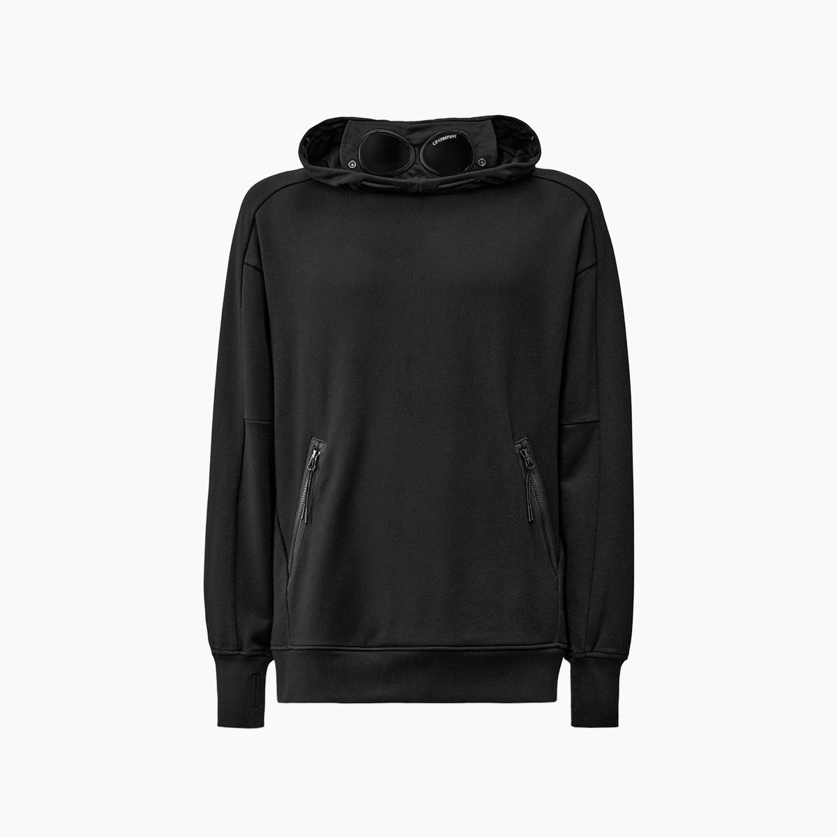CP Company Hoodie Diagonal Raised Fleece Goggle Noir
