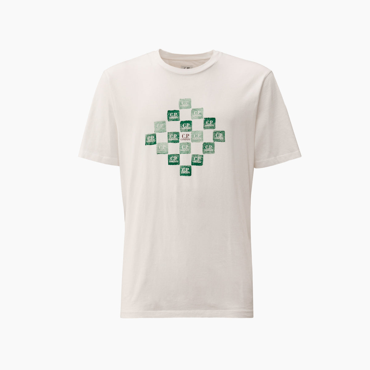 CP Company T-Shirt Blanc Vert