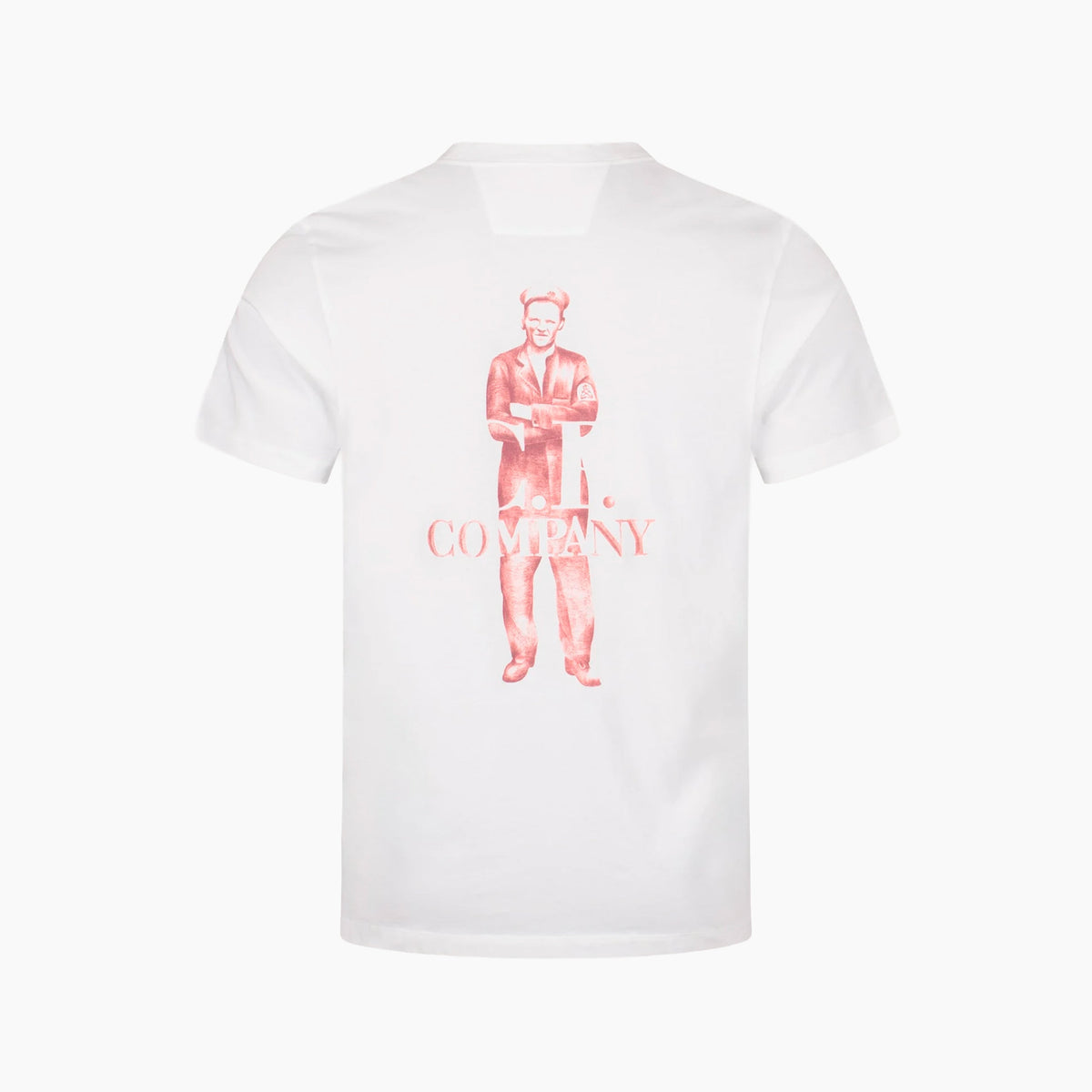 CP Company T-Shirt Logo Rouge Blanc