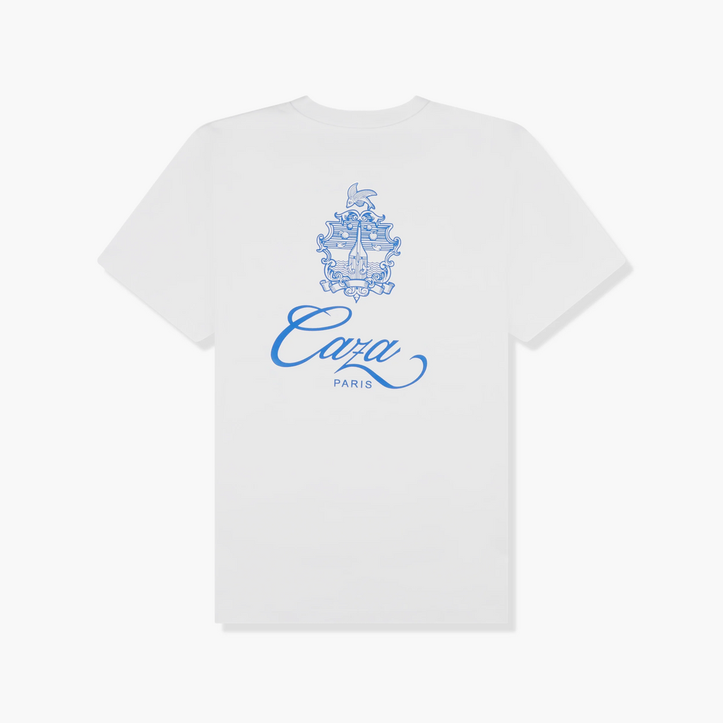 Casablanca T-Shirt Caza Emblem Blanc