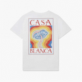 Casablanca T-Shirt Mind Vibrations Blanc