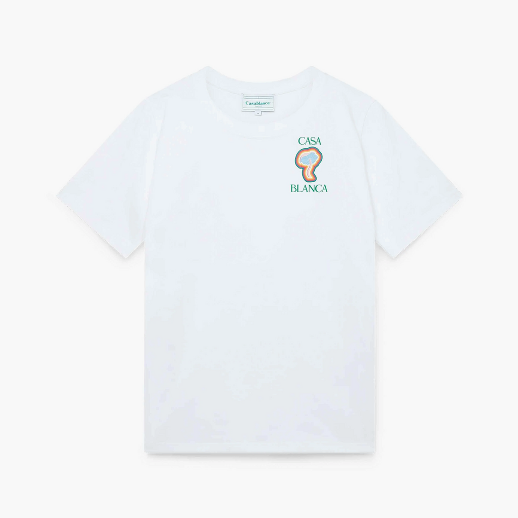 Casablanca T-shirt Rainbow Mushroom Blanc