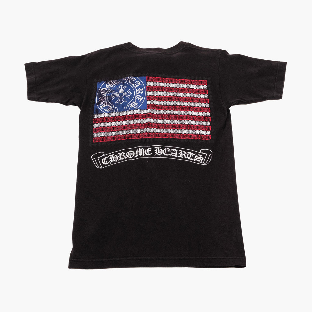 Chrome Hearts Vintage T-shirt Noir American Flag Dagger Chrome Hearts