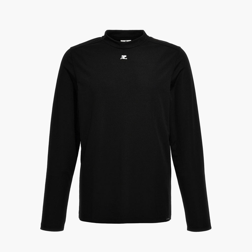 Courrèges T-Shirt - Manche Longue Sport Lycra - Black