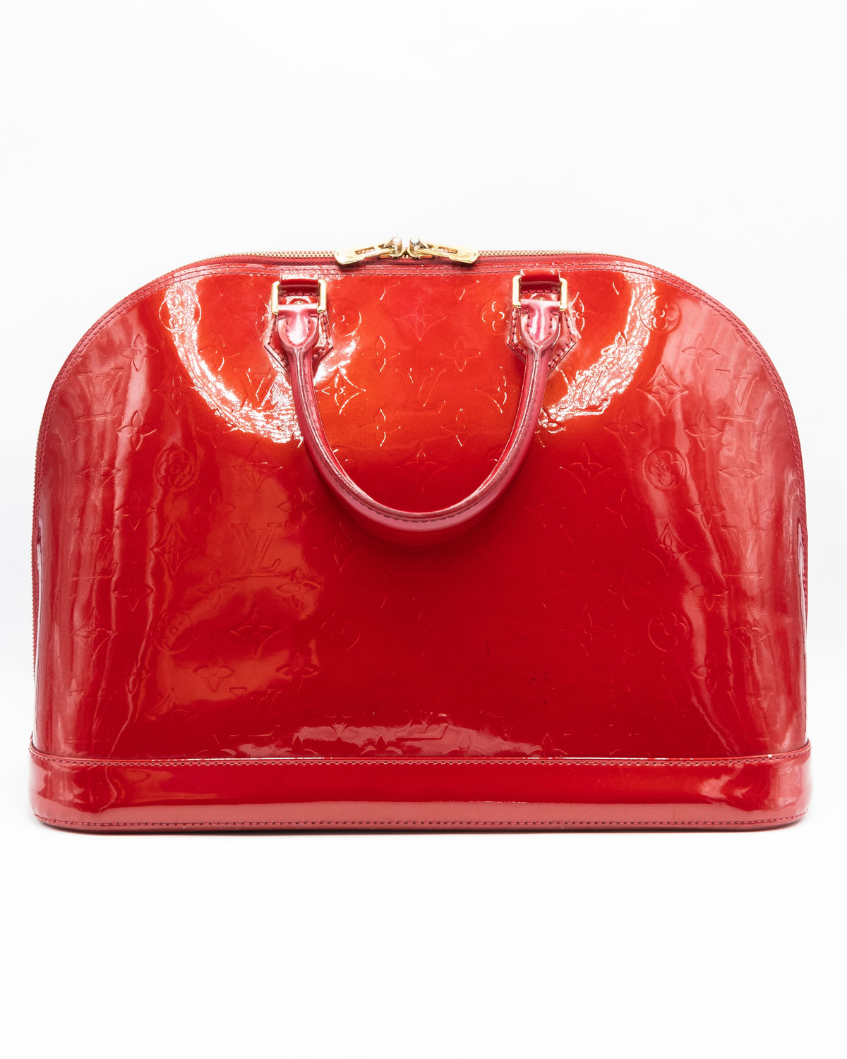 Louis Vuitton Sac à main Alma MM Vernis Rouge