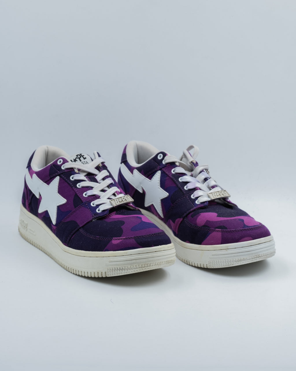 A Bathing Ape BAPE Bapesta Canvas Low 'Purple Camo'