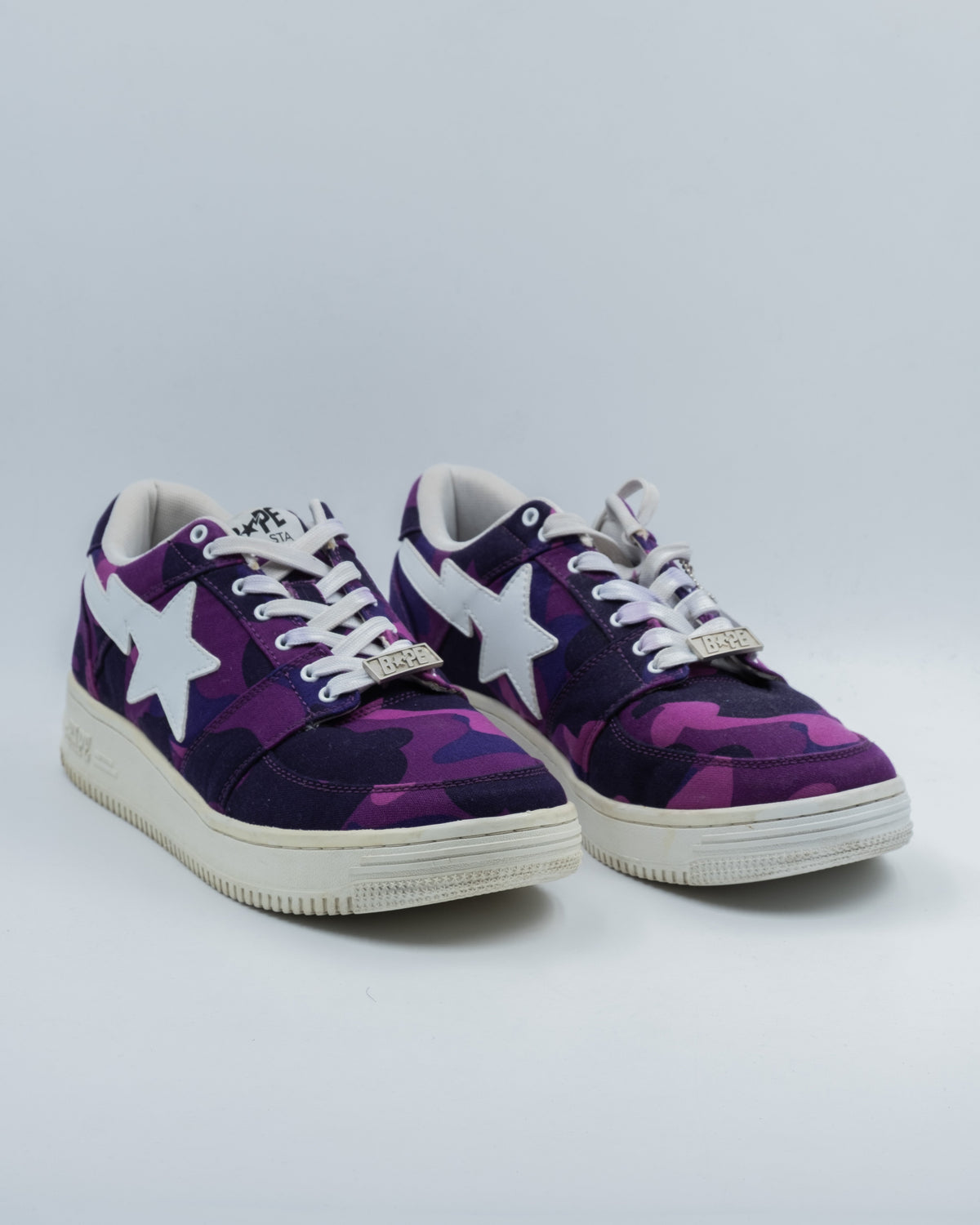 A Bathing Ape BAPE Bapesta Canvas Low 'Purple Camo'