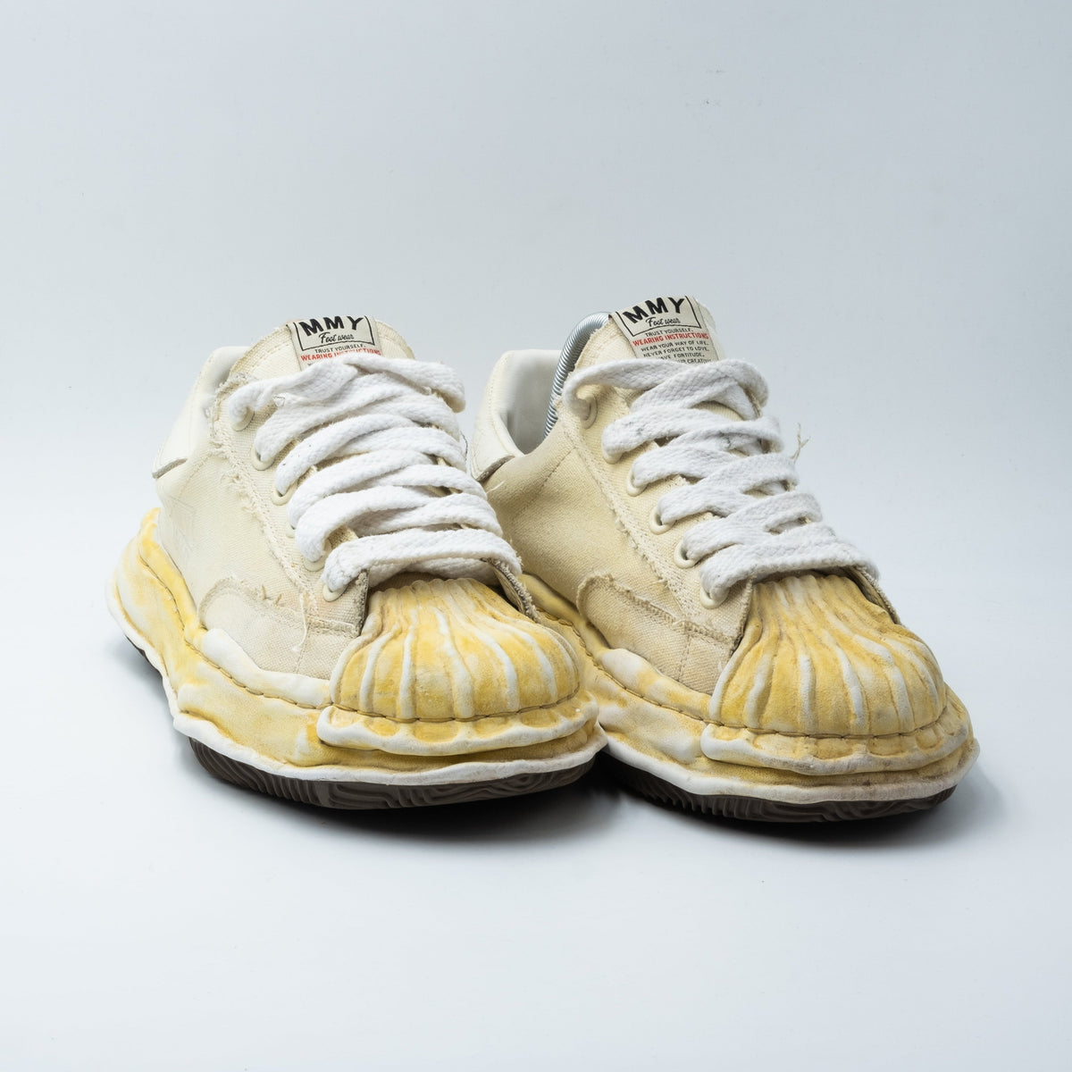 Maison Mihara Blakey OG Sole Overdyed Canvas Low - White