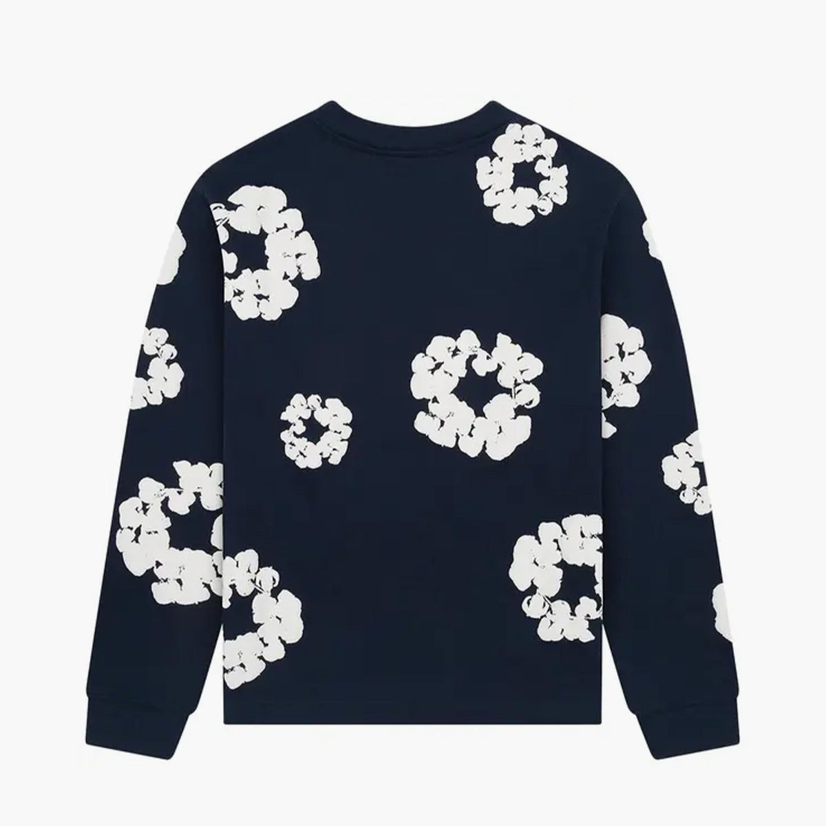 Denim Tears T-Shirt Manches Longues The Cotton Wreath Bleu Marine