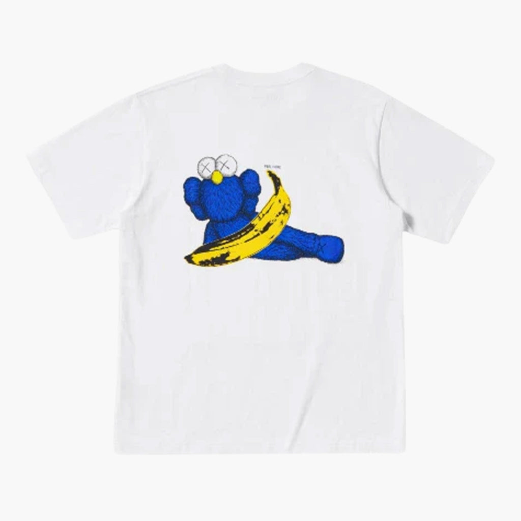 Kaws x Uniqlo x Warhol T-shirt Graphic Banana Bleu Blanc