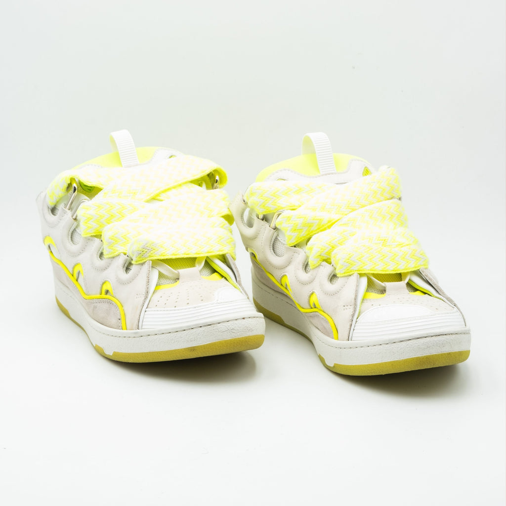 Lanvin Curb Sneaker White Fluo Yellow