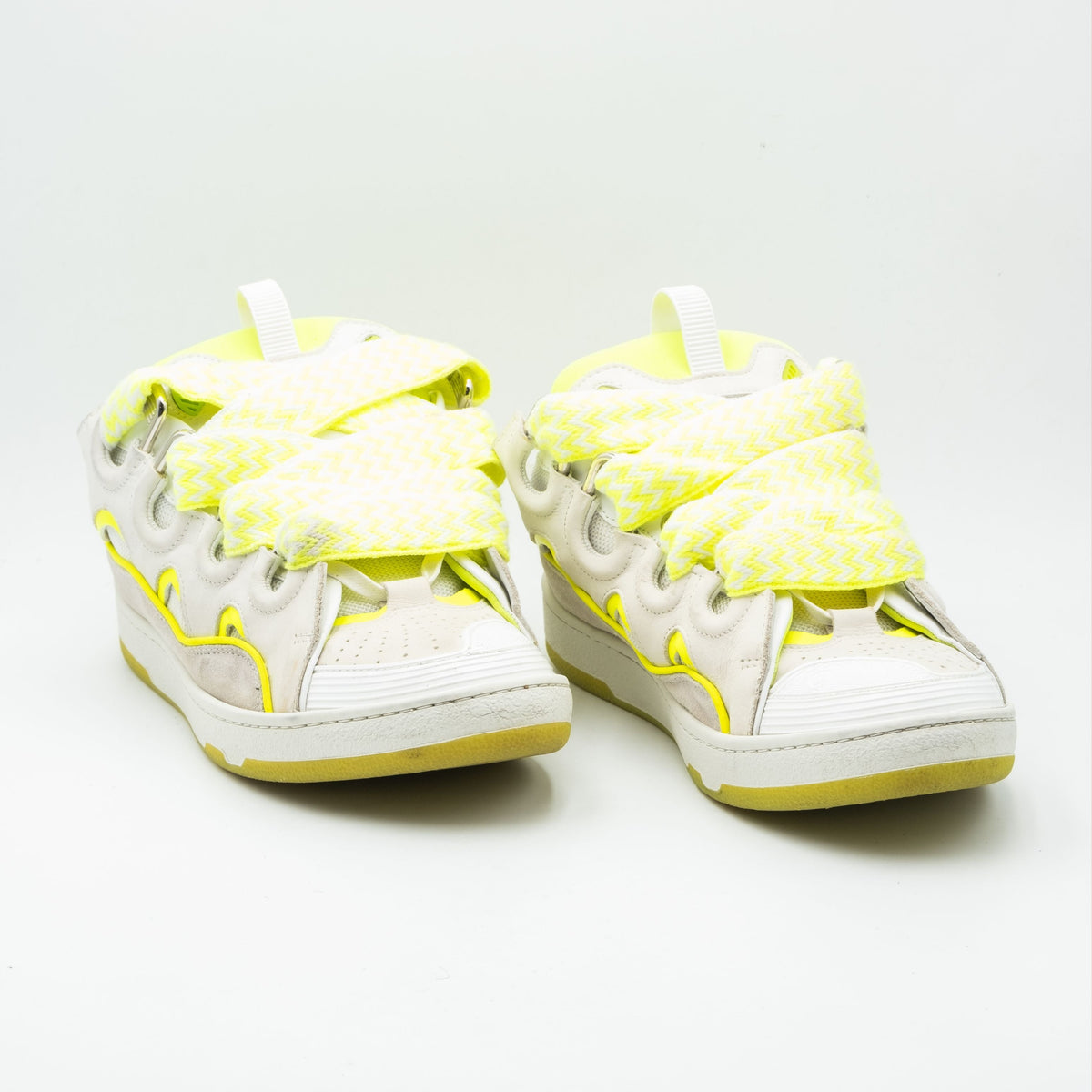 Lanvin Curb Sneaker White Fluo Yellow