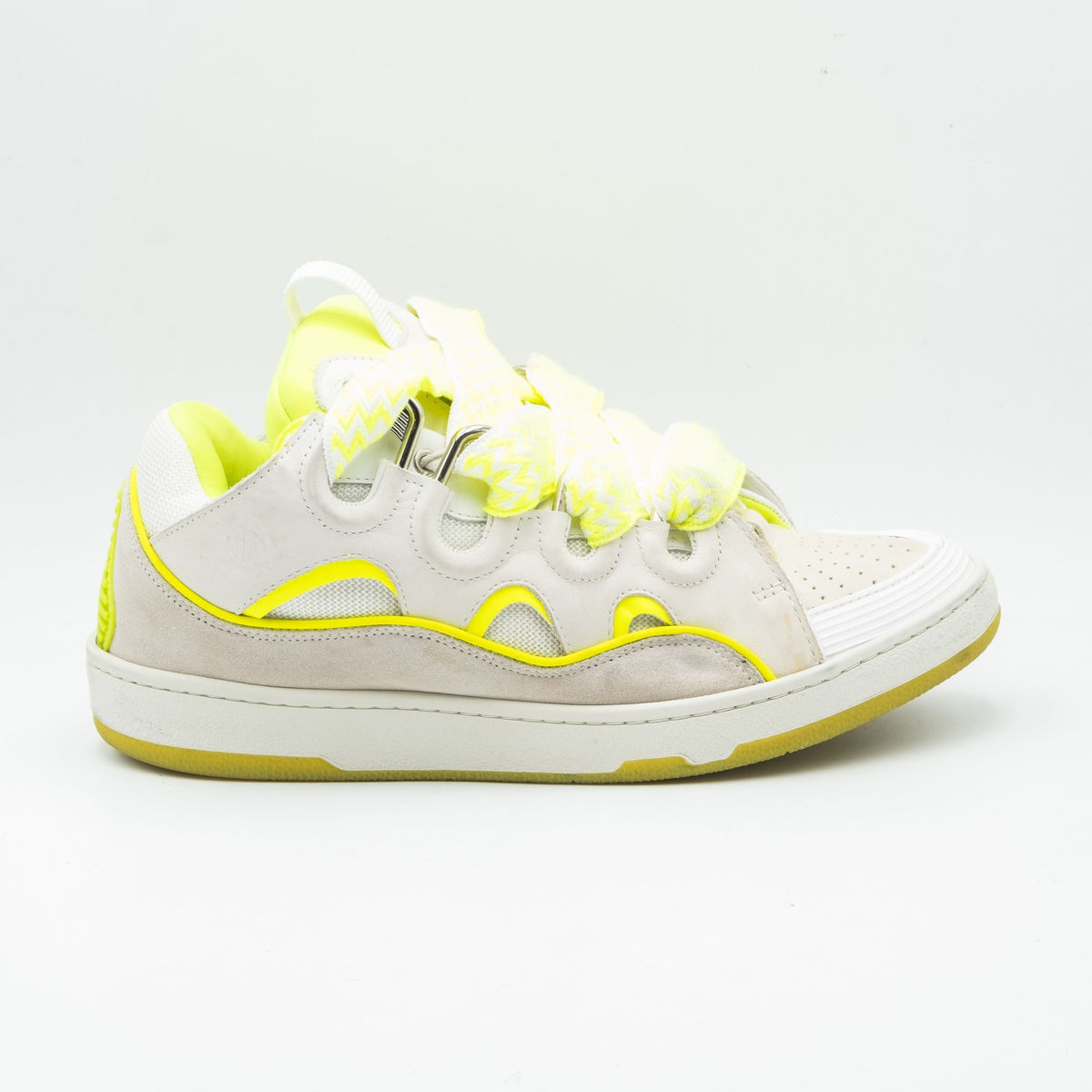 Lanvin Curb Sneaker White Fluo Yellow