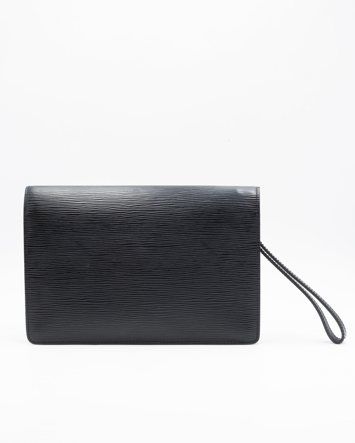 Louis Vuitton Sac Sellier Pochette avec Dragonne Cuir Epi Noir