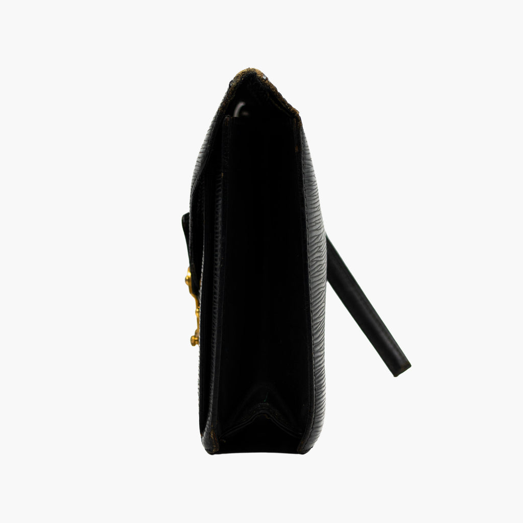 Louis Vuitton Sac Pochette avec Dragonne Cuir Epi Noir