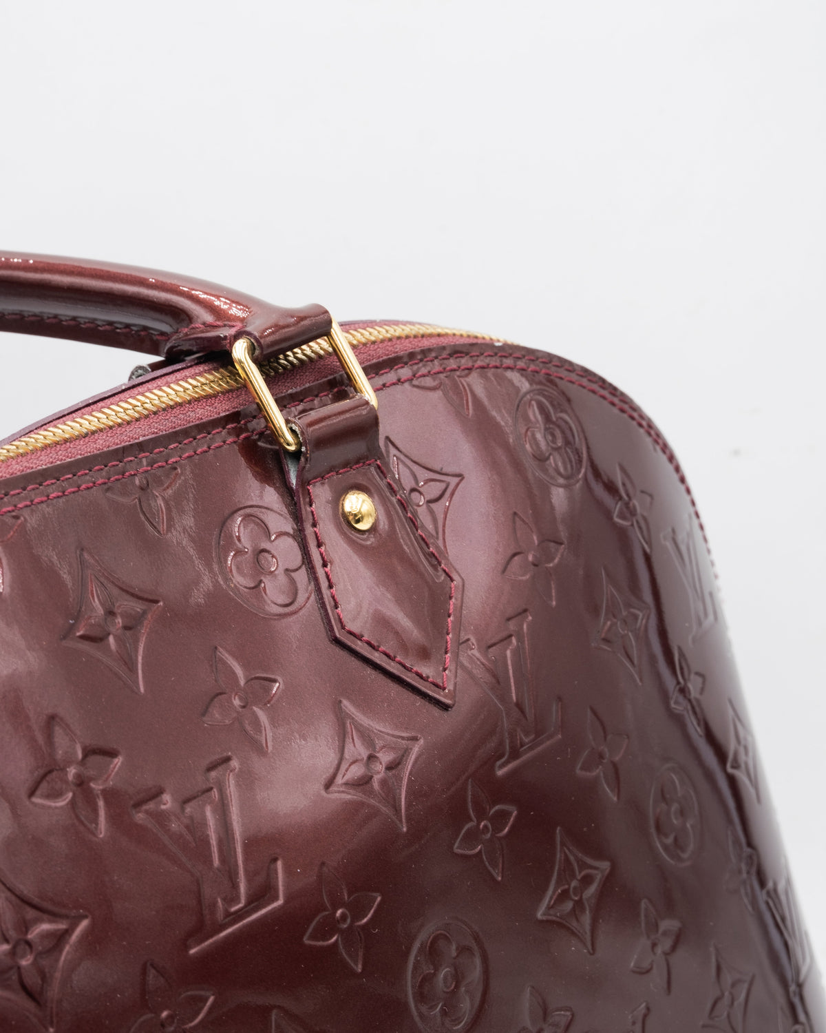Louis Vuitton Sac à main Alma MM Vernis Aubergine
