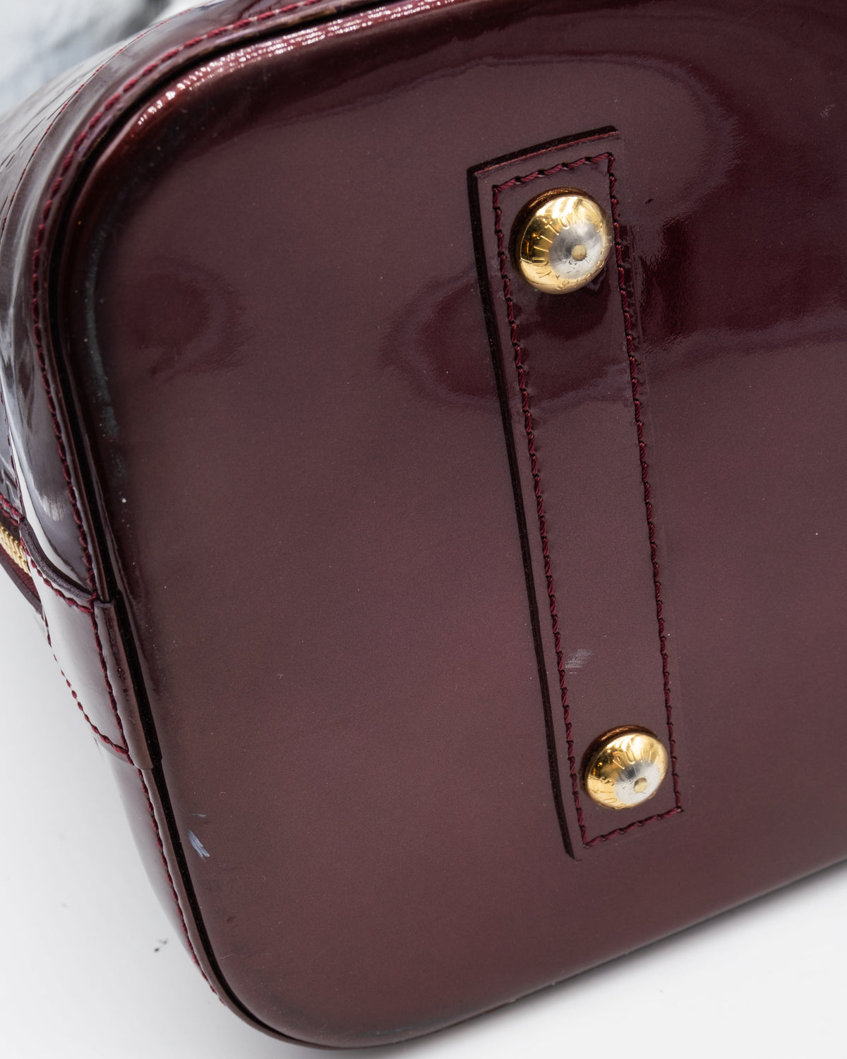 Louis Vuitton Sac à main Alma MM Vernis Aubergine