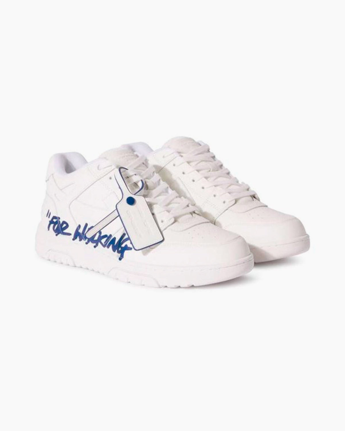 Off-White Out Of Office "For Walking" Low Tops White Blue