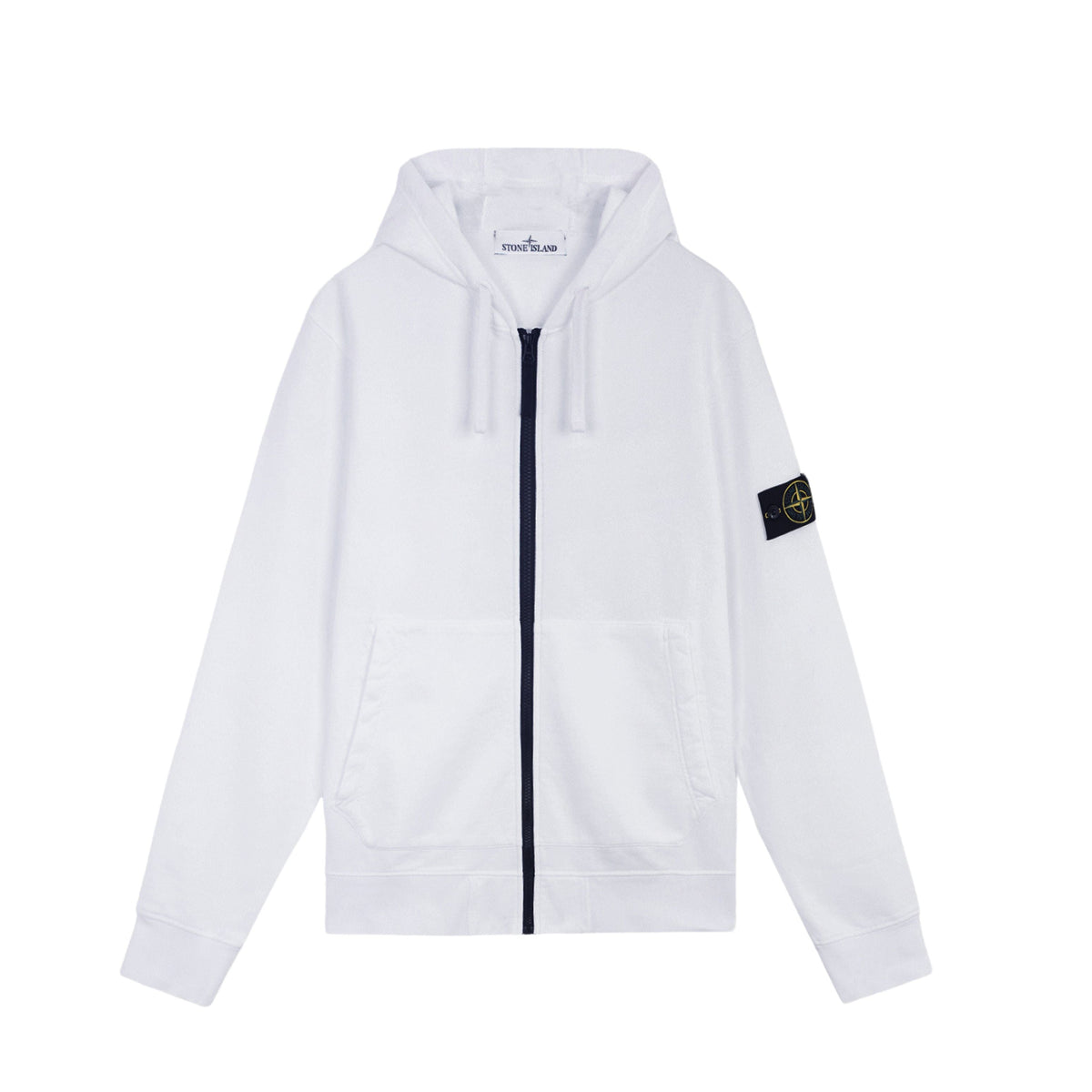 Stone Island Hoodie Zip Blanc