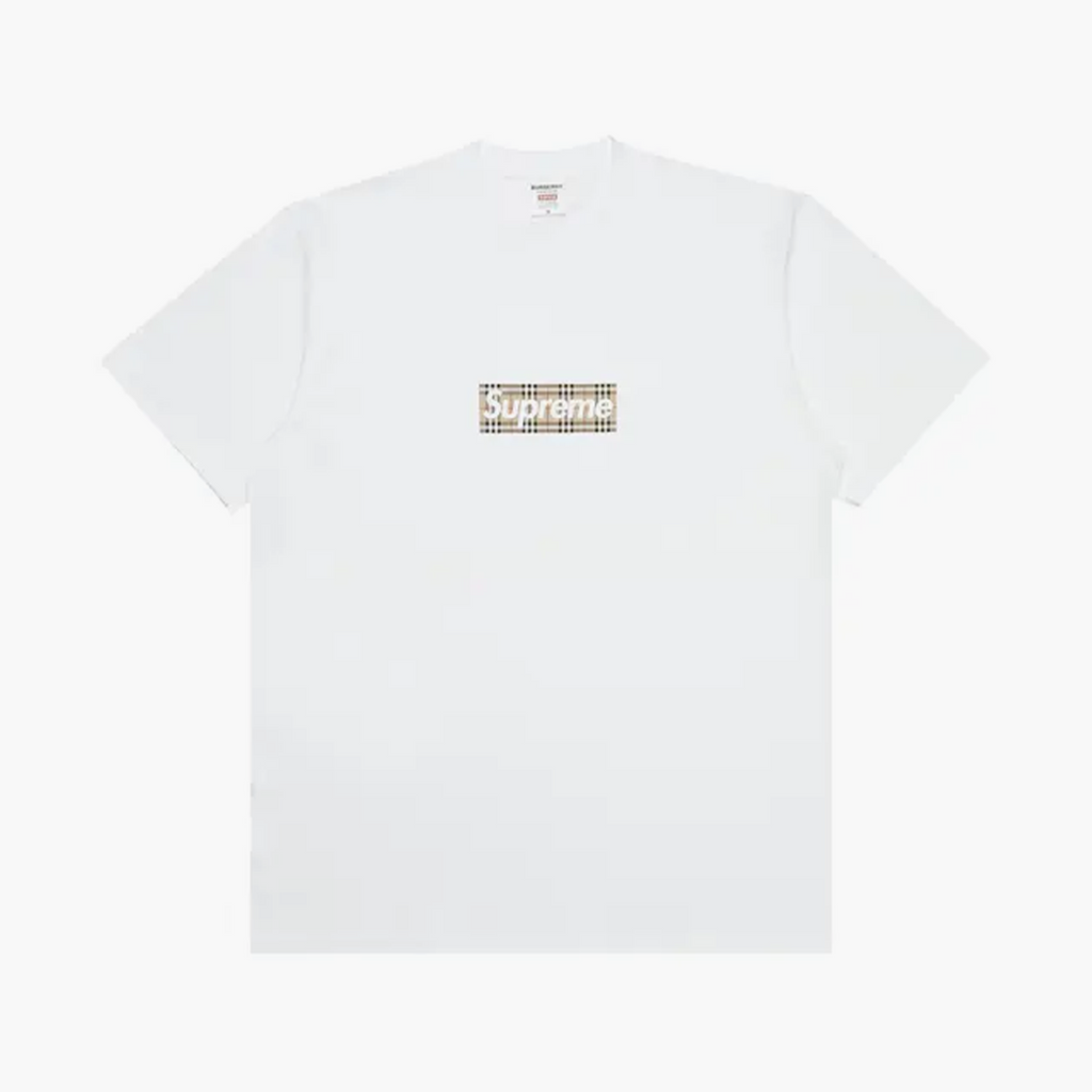 Supreme T-Shirt - Box Logo Burberry - White