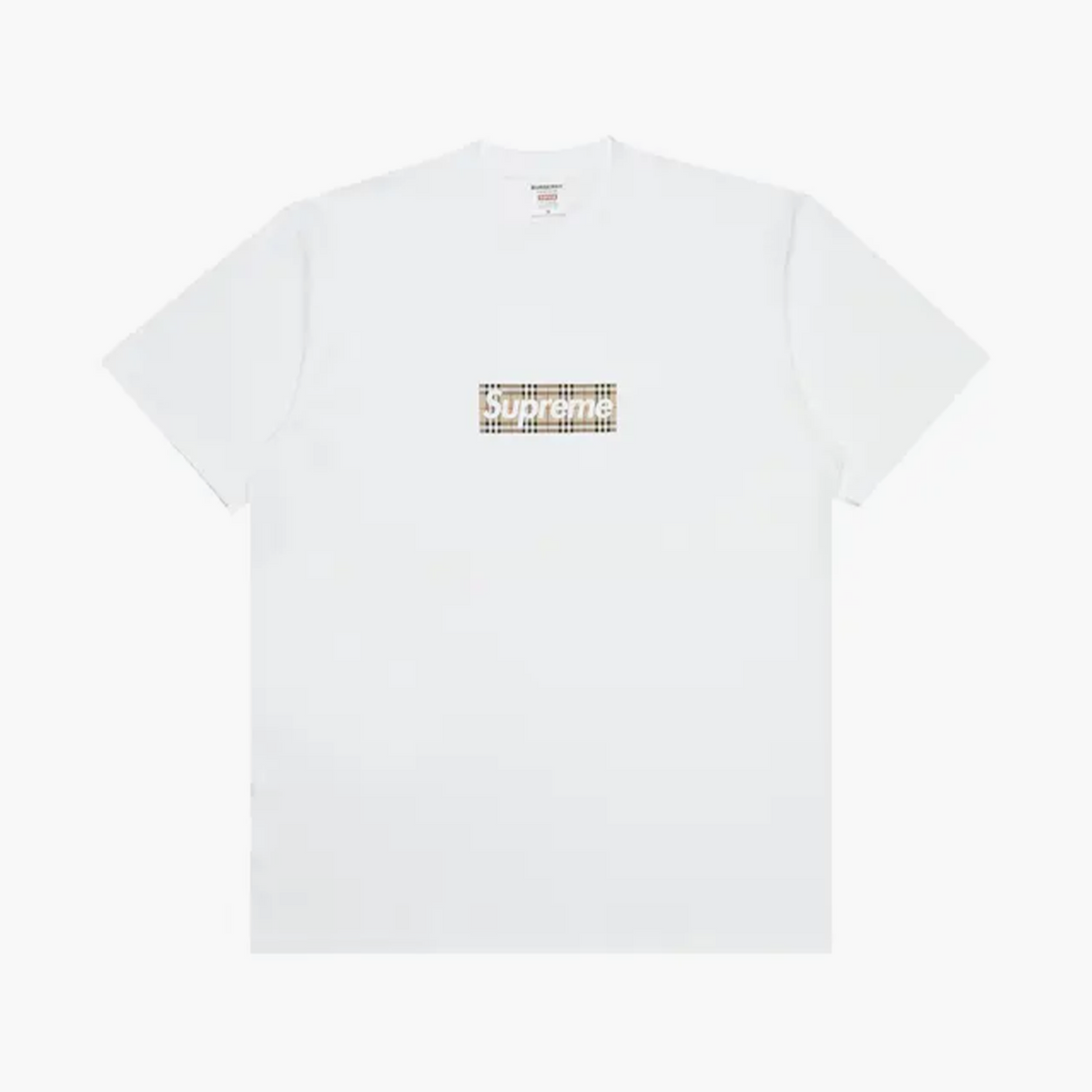Supreme T-Shirt - Box Logo Burberry - White