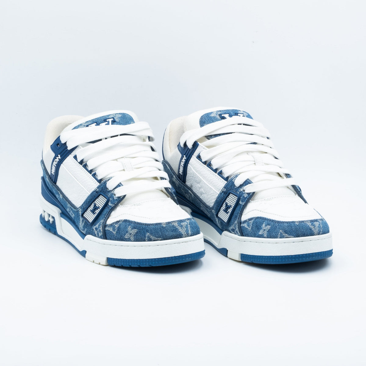 Louis Vuitton Trainer Monogram Denim White Blue