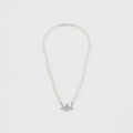 Vivienne Westwood Collier - Mini Bas Relief Pearl - Silver
