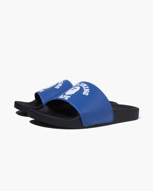 A Bathing Ape College Slide Sandals Blue 2020