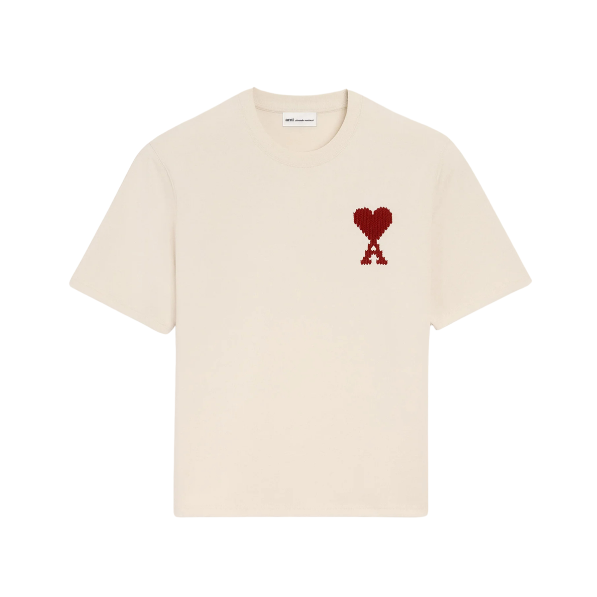 Ami De Coeur Rouge T-shirt Blanc En Coton