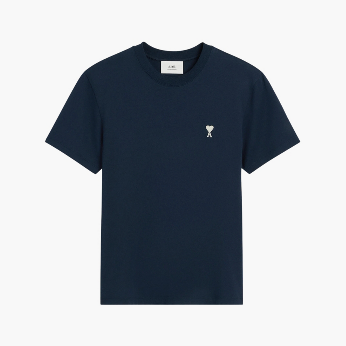 Ami Paris T-shirt Bleu marine Ami de Coeur Blanc