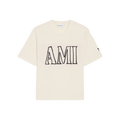 Ami Paris T-shirt Crème Logo